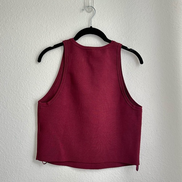 A.L.C. Bailey Cropped Tank Top - Mulberry NWT - Picture 2 of 10